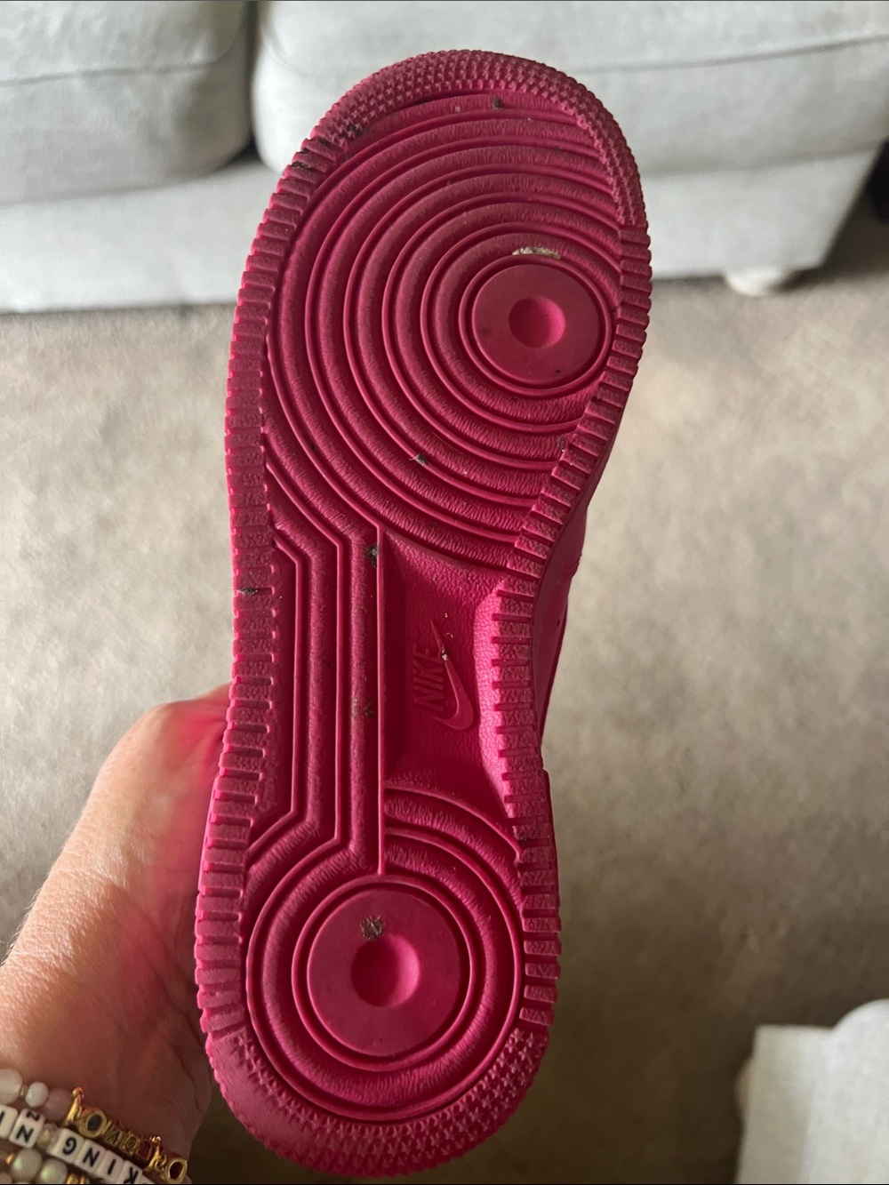 Women's Bright Pink Low-Top Lace-Up Sneakers - Picture 4 of 7